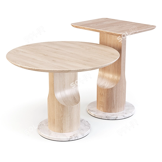 Bolia Sprout: Organic and Playful Coffee and Side Tables 3D model image 1
