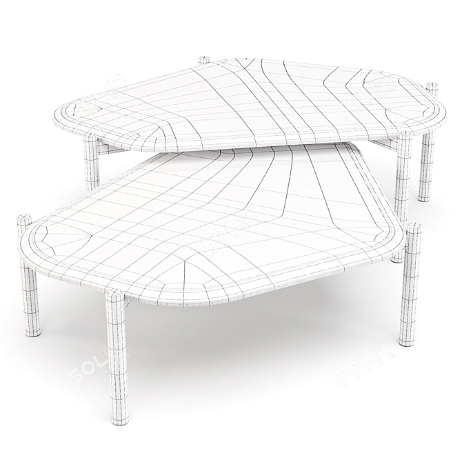 Title: Bolia Island Coffee Table - Organic Design 3D model image 3