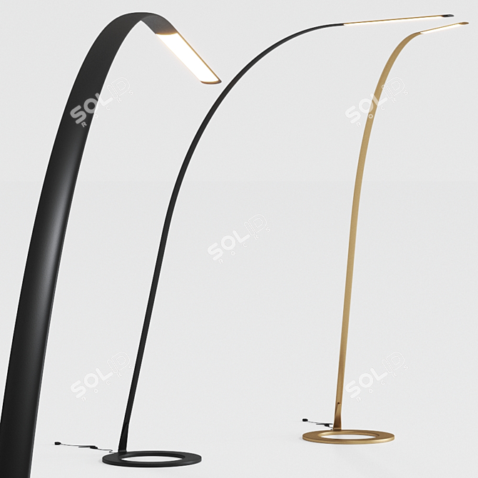 Elegant Lampo Floor Lamp 3D model image 1