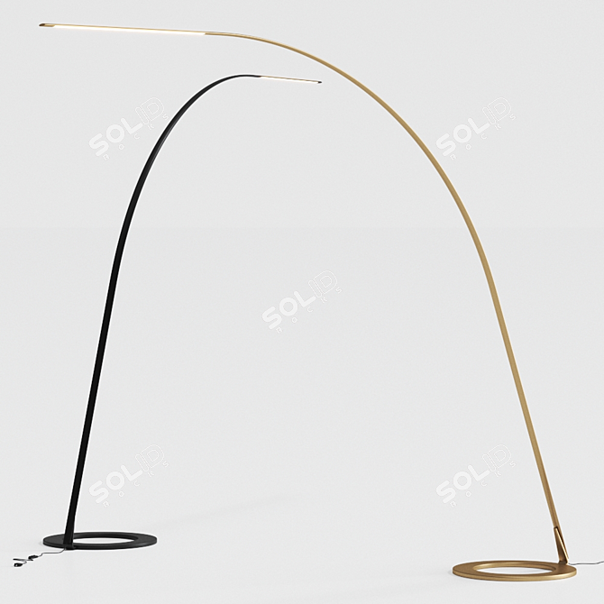 Elegant Lampo Floor Lamp 3D model image 2