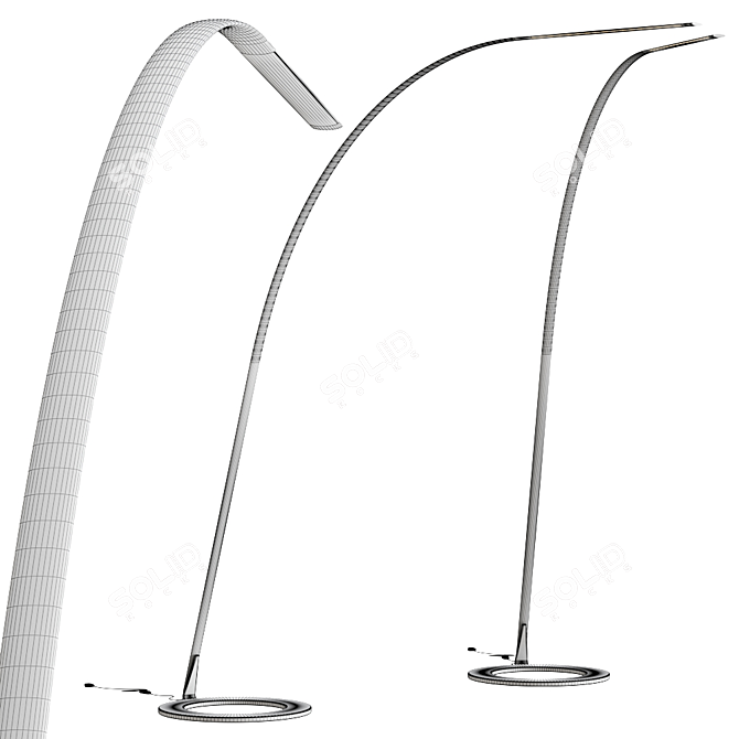 Elegant Lampo Floor Lamp 3D model image 3