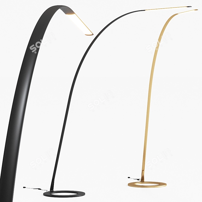 Elegant Lampo Floor Lamp 3D model image 4