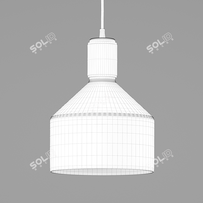 Elegant Glass Pendant Light 3D model image 3