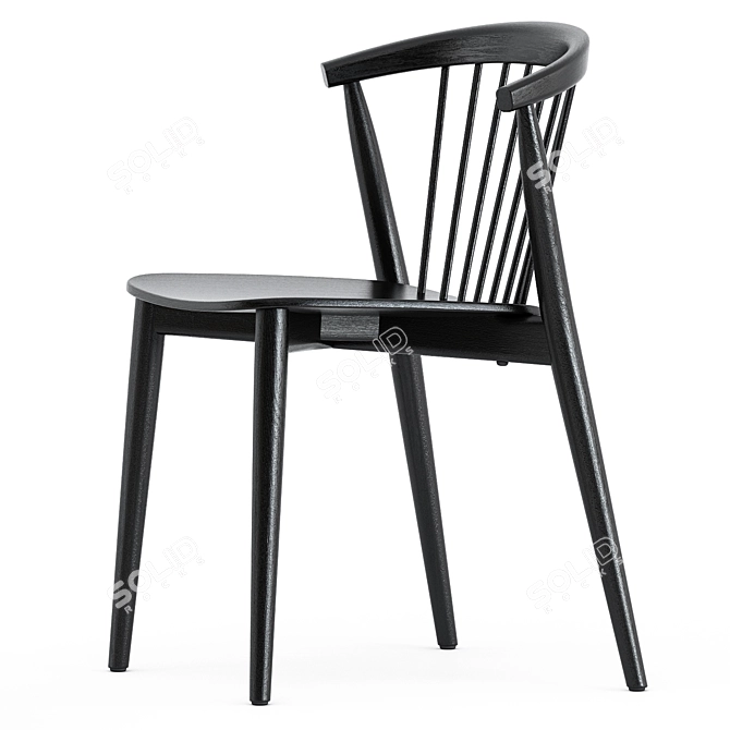 Newood Chair: Elegant & Ergonomic by Cappellini 3D model image 4