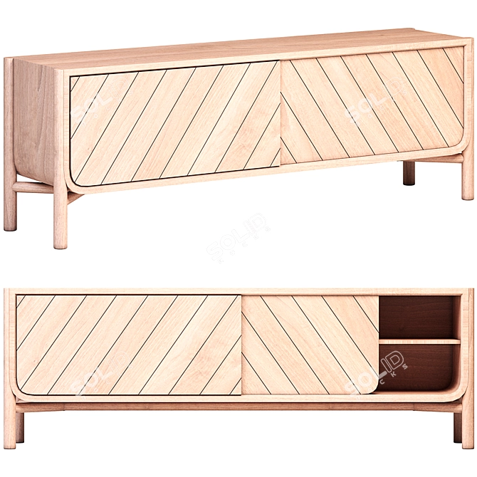 Contemporary Marius Sideboard with Spacious Design 3D model image 1