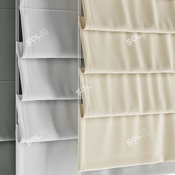 Elegant Roman Shades: High-Quality Model 3D model image 4