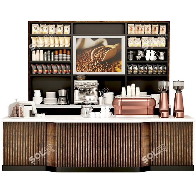 Title: 3D Max Cafe Collection: Coffee, Beans, Machine 3D model image 1