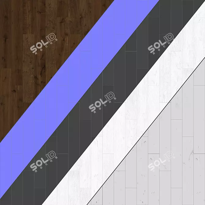 Versatile Parquet Flooring: Standard & Herringbone Patterns | 12 Planks | PBR Textures | 4K 3D model image 3