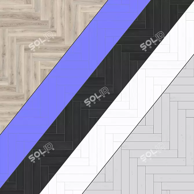 Premium Parquet Flooring: 2 Patterns, 12 Planks, PBR, 4K, Seamless 3D model image 4