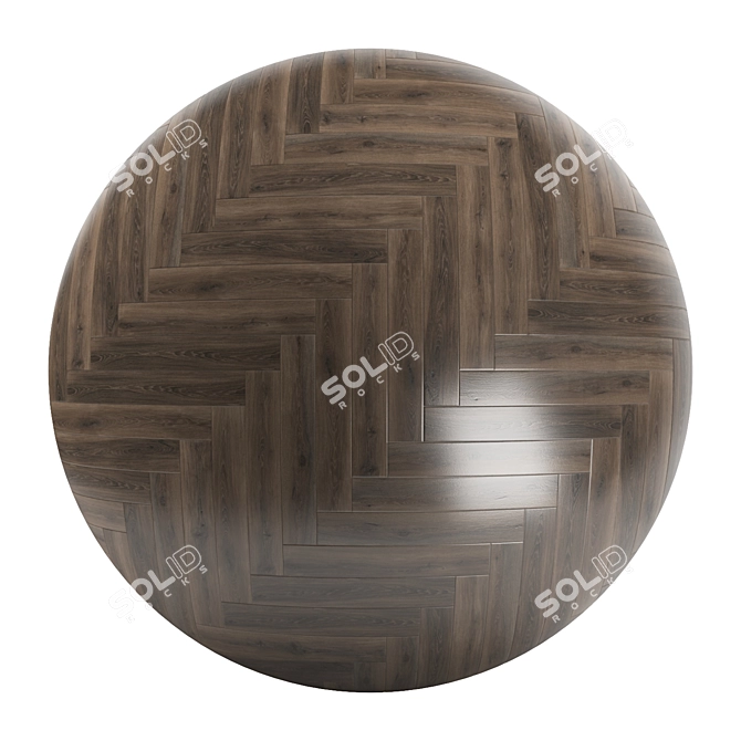 Versatile Parquet Flooring: 2 Patterns, High-quality Textures 3D model image 2