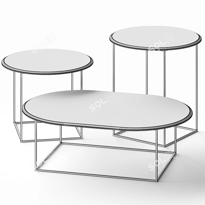 Sleek Eponimo MT Coffee Tables 3D model image 2