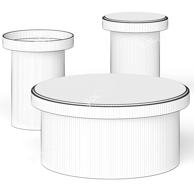 Royal Coffee Tables - Luxurious & Versatile 3D model image 2
