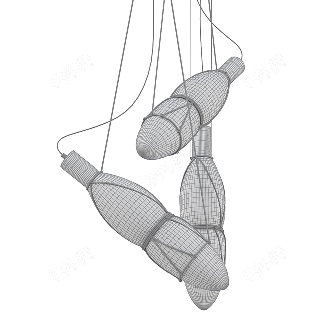 Elegant Illumination: Shibari Pendant Light 3D model image 2