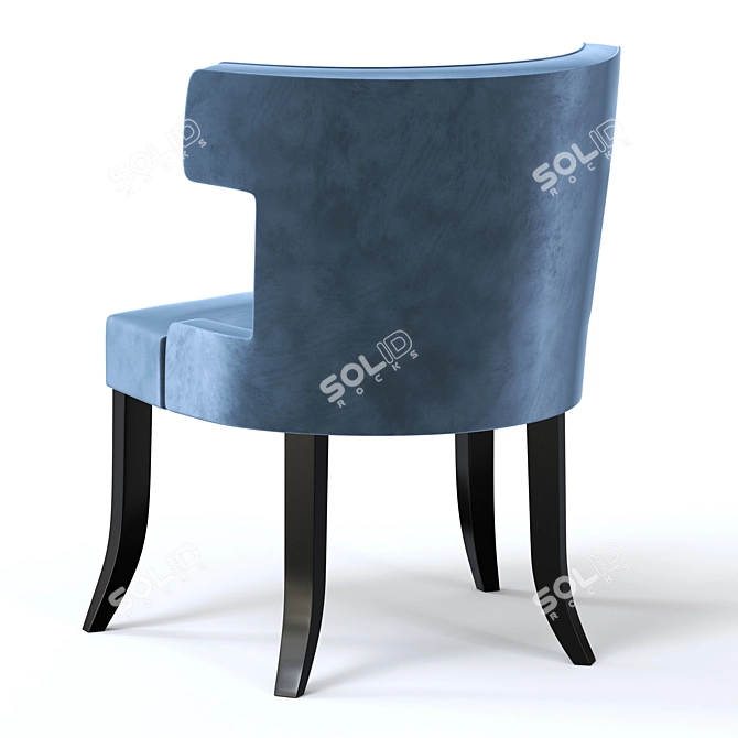 Sophisticated Fluted Fulton Armchair 3D model image 4