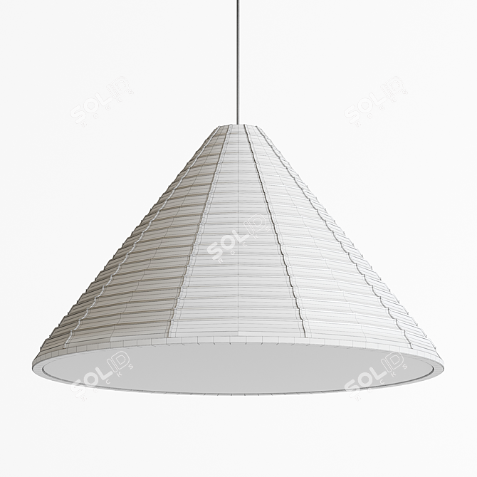 Japanese Style Karimoku Pendant Light 3D model image 2