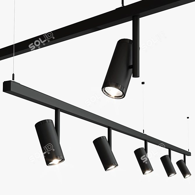 Pista Médard 42: Stylish Suspension Lighting 3D model image 1