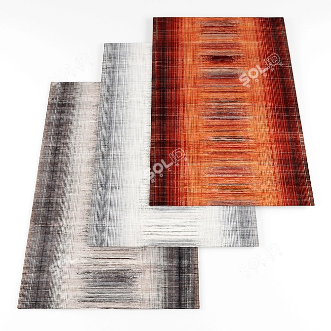 Versatile Rug Collection: 5 Textures 3D model image 1