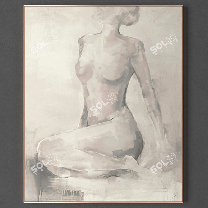 Exquisite 1202 Painting: 2 Frame Collection 3D model image 1