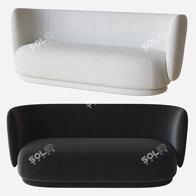 Elegant Rico Sofa by Ferm 3D model image 1