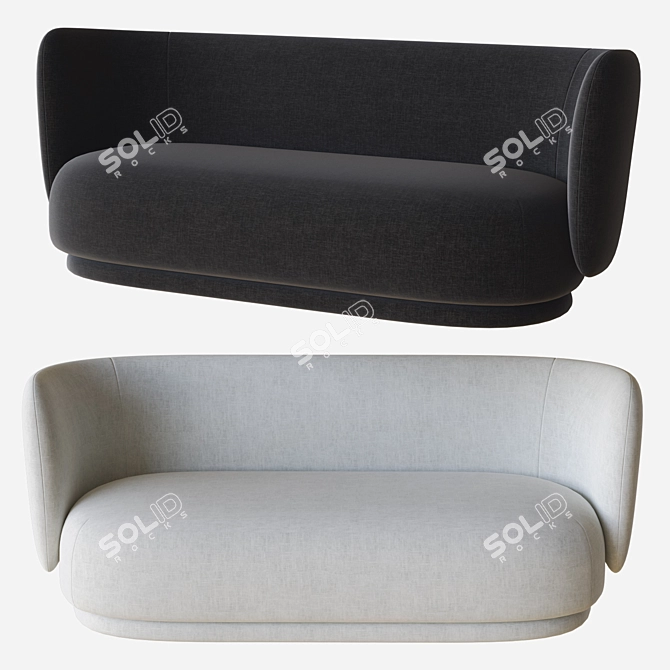Elegant Rico Sofa by Ferm 3D model image 2