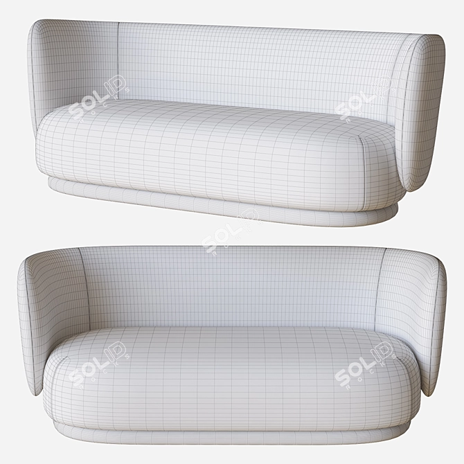 Elegant Rico Sofa by Ferm 3D model image 3