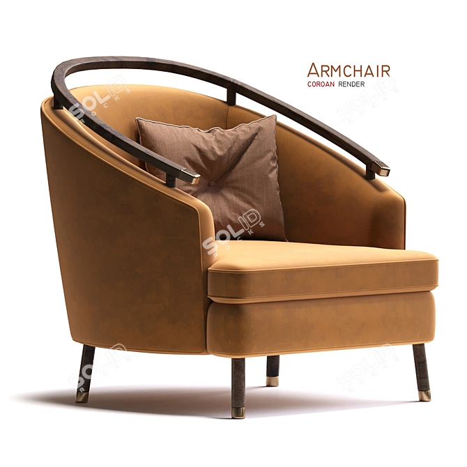 Corona Render Armchair 3D model image 1