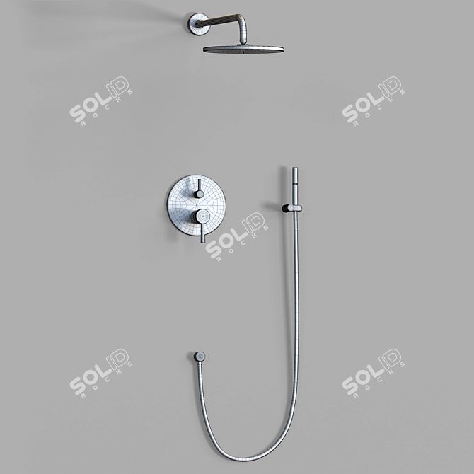 Modern Shower System LO-C for Effortless Re-pouring 3D model image 2