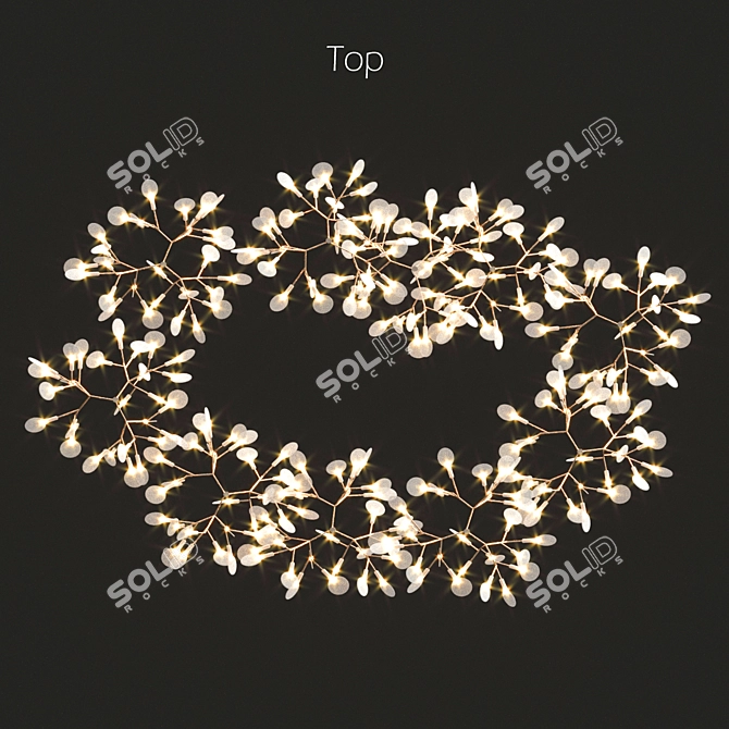 Majestic Led Clouds Chandelier 3D model image 2