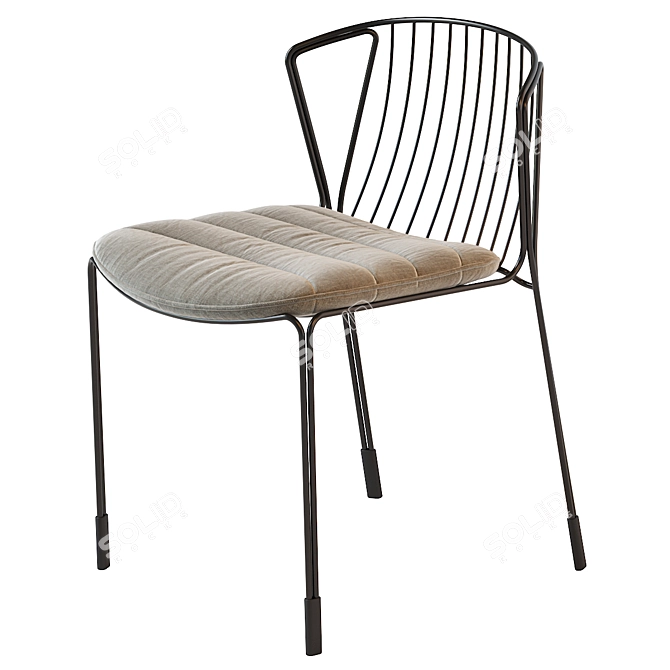 Elegant Tidal Chair: Modern Design 3D model image 1