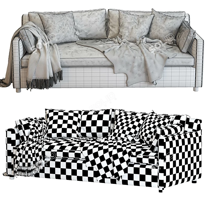 Cozy Chic: west elm Marin Sofa 3D model image 2