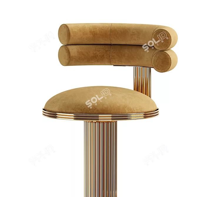 Modern Mezzo Bar Chair 3D model image 2