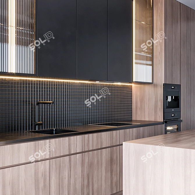 Miele Kitchen Unit: 420L x 60W x 300H 3D model image 2