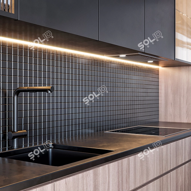 Miele Kitchen Unit: 420L x 60W x 300H 3D model image 4