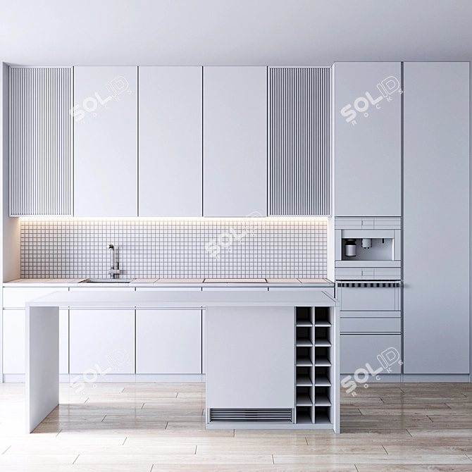 Miele Kitchen Unit: 420L x 60W x 300H 3D model image 5