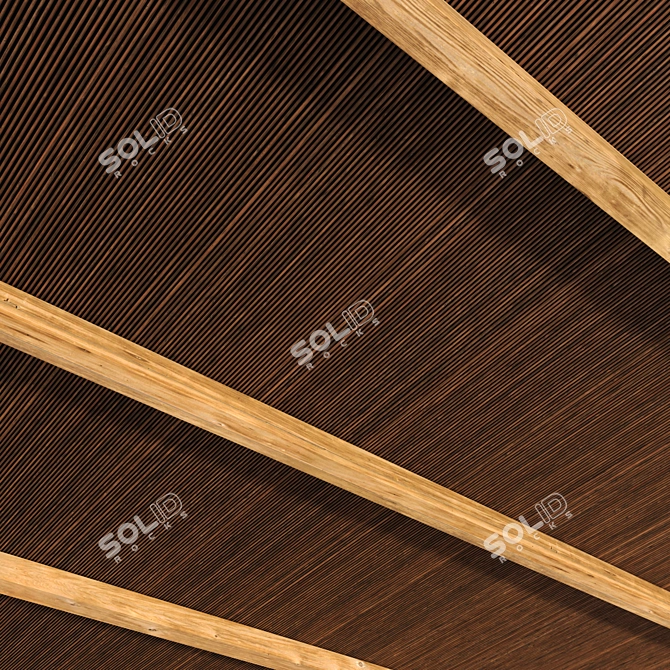 Sleek Branch Ceiling Decoration 3D model image 2