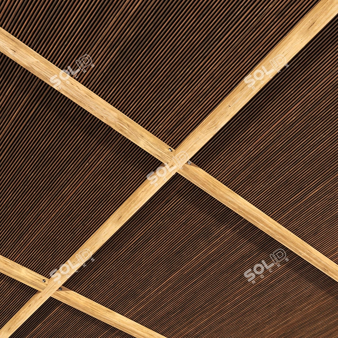 Sleek Branch Ceiling Decoration 3D model image 3