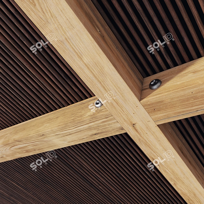 Sleek Branch Ceiling Decoration 3D model image 4