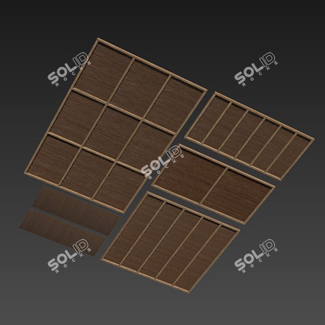 Sleek Branch Ceiling Decoration 3D model image 6