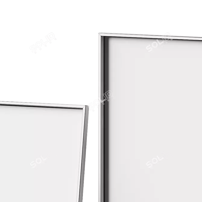 Gold Leaner: Minimalistic Floor Mirror 3D model image 4