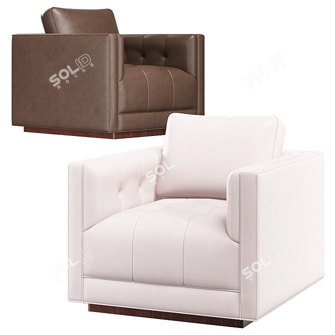 Kiera Swivel Chair: Versatile Colors for Stylish Comfort 3D model image 2