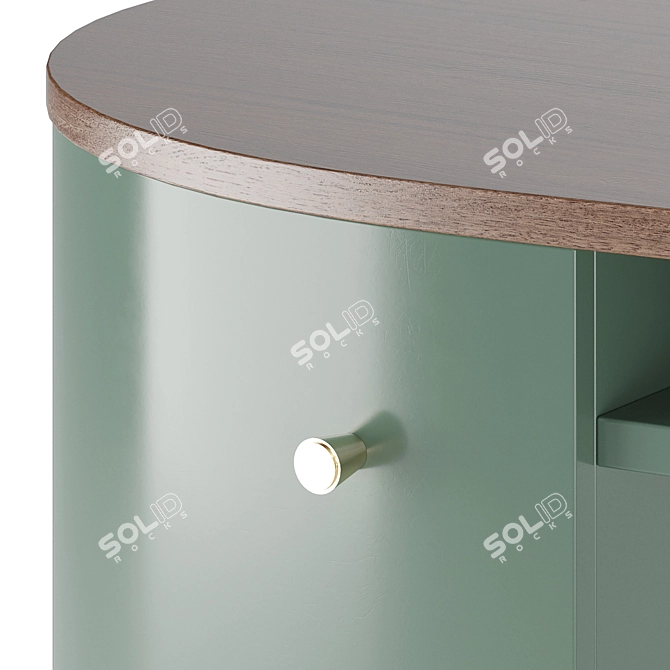 Torborg Loft-Concept Desk: Stylish and Practical 3D model image 3