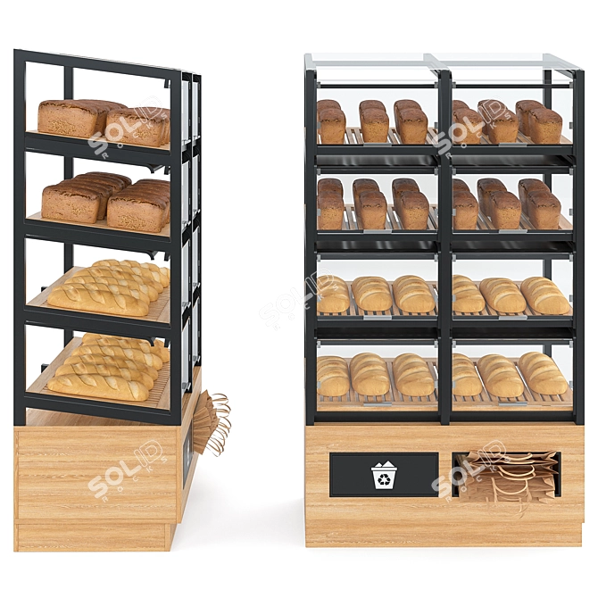 Bake & Display Shelving Set 3D model image 2