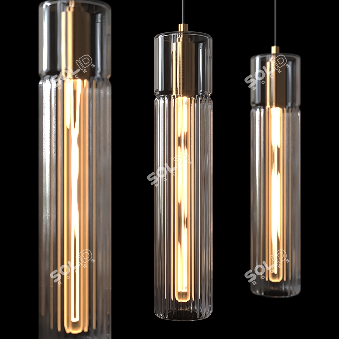 Elegant Suspension Lights: Romatti Chamont & Movet 3D model image 2