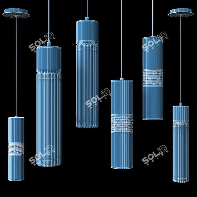 Elegant Suspension Lights: Romatti Chamont & Movet 3D model image 4