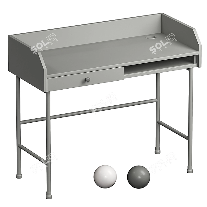 HAUGA Writing Desk - Sleek and Functional 3D model image 1