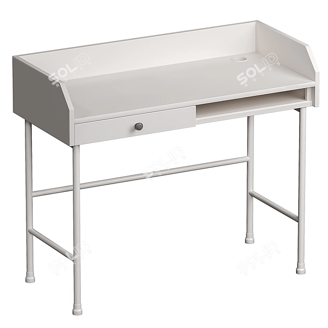 HAUGA Writing Desk - Sleek and Functional 3D model image 2