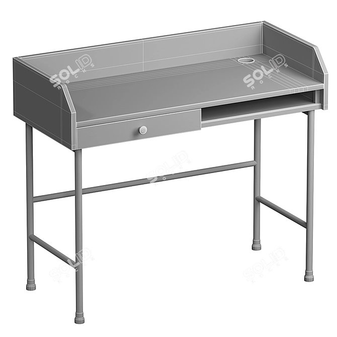 HAUGA Writing Desk - Sleek and Functional 3D model image 3
