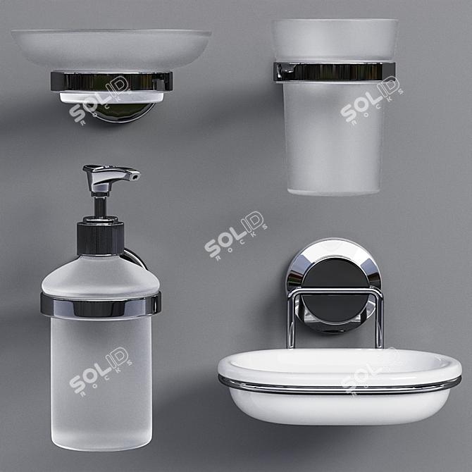 PBR-optimized Bathroom Set 3D model image 3