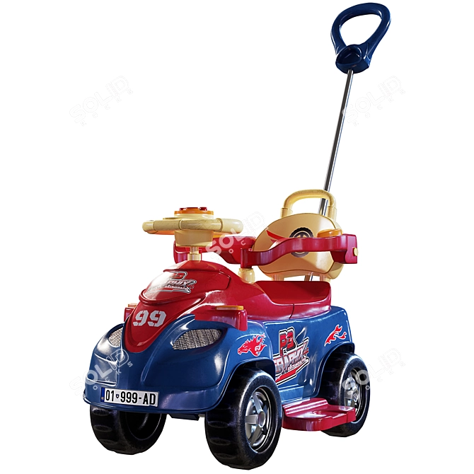 Mini Speedster Toy Car 3D model image 2