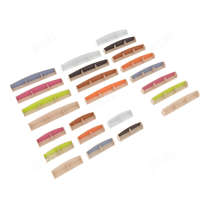 Legenda PK08/09/10: Stylish Shelves in Versatile Colors 3D model image 4